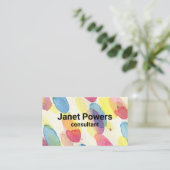 carte de visite personnalisé abstrait coloré (Debout devant)