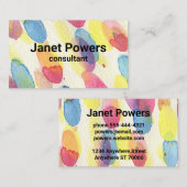 carte de visite personnalisé abstrait coloré (Devant / Derrière)