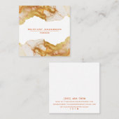 Carte de visite personnalisé Abstrait orange orang (Devant / Derrière)