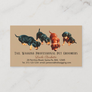 Carte De Visite Personnalisé Adorable Cute Dachshund Puppy Pet Gro