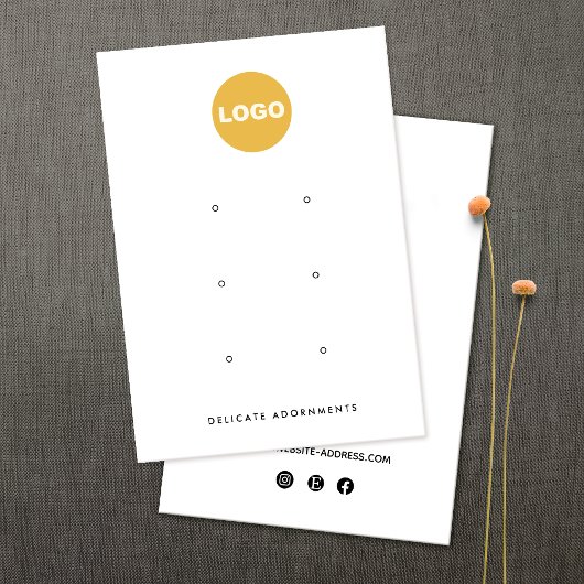 Carte De Visite Personnalisé Ajouter Logo 6 Trous Écran d'oreille 