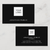 Carte de visite Personnalisé Ajouter Logo Moderne  (Devant / Derrière)