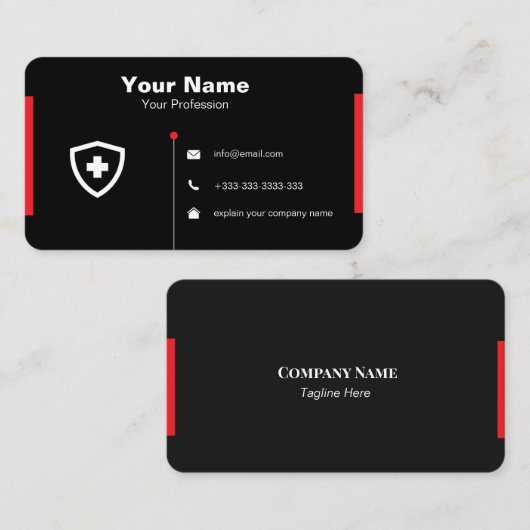 carte de visite personnalisé ancré (Devant / Derrière)