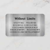 Carte De Visite Personnalisé - Argent, Or Rose, Design d'entrepris (Dos)