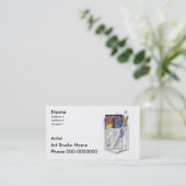 Carte de visite personnalisé Artiste (Debout devant)