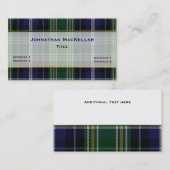 Carte de visite personnalisé avec clan MacKellar é (Devant / Derrière)