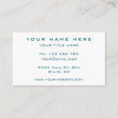 Carte de visite personnalisé avec logo Choisir la  (Dos)