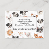 Carte de visite personnalisé avec photo et nom (Dos)