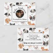 Carte de visite personnalisé avec photo et nom (Devant / Derrière)