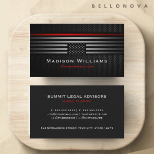Carte De Visite Personnalisé Black Grey Red États-Unis America Fla