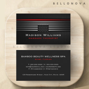 Carte De Visite Personnalisé Black Grey Red États-Unis America Fla