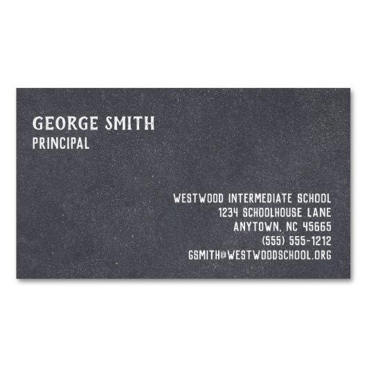 Carte de visite personnalisé Blackboard Style Seve (devant)