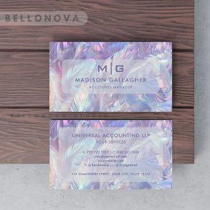 Carte De Visite Personnalisé Blue Purple Frizzle Motif Professionn