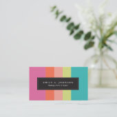 Carte De Visite Personnalisé | Bright Stripes (Debout devant)