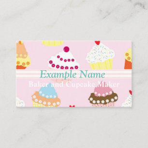 Carte de visite personnalisé "Cupcakes" (américain