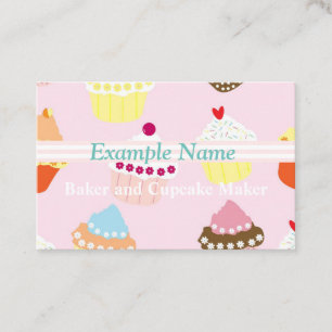 Carte de visite personnalisé "Cupcakes" (UK/Euro)