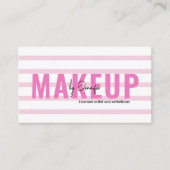 Carte De Visite Personnalisé Cute Noir & Rose (Devant)