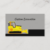 Carte de visite personnalisé de creusement d'excav (Dos)