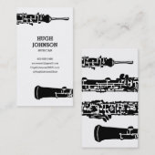 Carte de visite personnalisé de hautbois (Devant / Derrière)