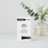 Carte de visite personnalisé de hautbois (Debout devant)