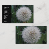 Carte de visite personnalisé de la fleur de Dandel (Devant / Derrière)