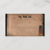 Carte de visite personnalisé de récolte principale (Dos)