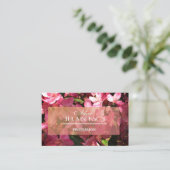 Carte de visite personnalisé des fleurs de printem (Debout devant)