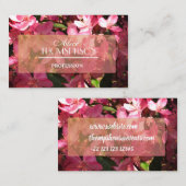 Carte de visite personnalisé des fleurs de printem (Devant / Derrière)