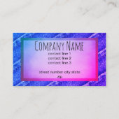 carte de visite personnalisé double face bleu et v (Dos)