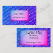 carte de visite personnalisé double face bleu et v (Devant / Derrière)