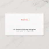 Carte de visite personnalisé du drapeau mexicain (Dos)