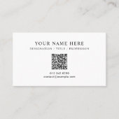 Carte de visite personnalisé élégant conçu pour Pr (Devant)