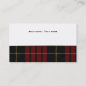 Carte de visite personnalisé élégant MacQueen Clan (Dos)