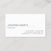 Carte De Visite Personnalisé Élégant Moderne Minimal Simple (Dos)