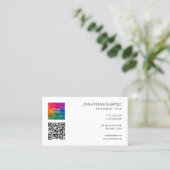 Carte De Visite Personnalisé Élégant Moderne Propre Modèle mignon  (Debout devant)