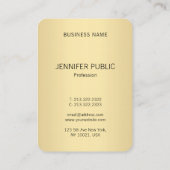 Carte De Visite Personnalisé Elegant Or Moderne Monogramme Modèle (Dos)