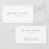 Carte De Visite Personnalisé Élégant Professionnel Moderne Simple  (Devant / Derrière)