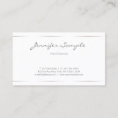 Carte De Visite Personnalisé Élégant Professionnel Moderne Simple  (Dos)