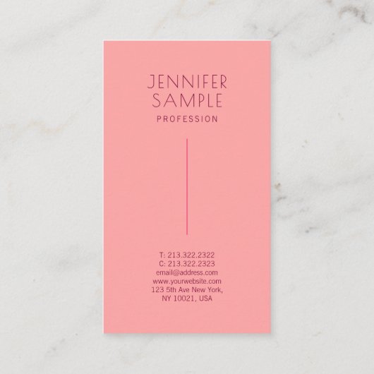 Carte De Visite Personnalisé Élégant Signature moderne Papier Matt (Dos)