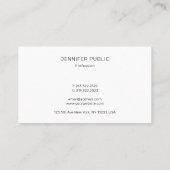 Carte De Visite Personnalisé Elégant Simple Design Modèle moderne (Dos)