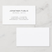 Carte De Visite Personnalisé Élégant Simple Professionnel Moderne  (Devant / Derrière)