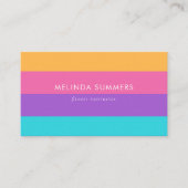 Carte de visite personnalisé en été coloré (Devant)