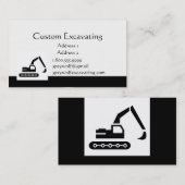 Carte de visite personnalisé Excavation (Devant / Derrière)