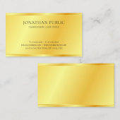 Carte De Visite Personnalisé Faux Or Metallic Look Élégant (Devant / Derrière)
