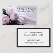 Carte De Visite Personnalisé "Fleurs solennelles" (américain) (Devant / Derrière)
