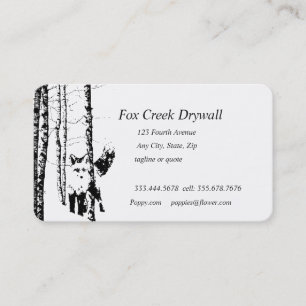 Carte de visite personnalisé Forest Fox Creek Dryw