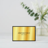 Carte De Visite Personnalisé Gold Elegant Professionnel Modèle mod (Debout devant)