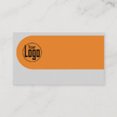 Carte De Visite Personnalisé Gris Noir Orange Code QR Paysage soci (Dos)