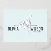 Carte de visite personnalisé | Gros initiales en g (Recto)