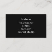 Carte De Visite Personnalisé. Handyman/mécanicien. (Dos)